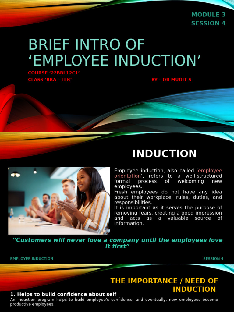 Employee Induction Process Overview | PDF | Employment | Business