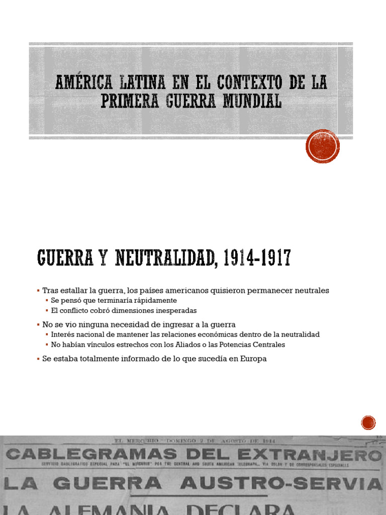Impacto de la Primera Guerra en América Latina | PDF | America latina ...
