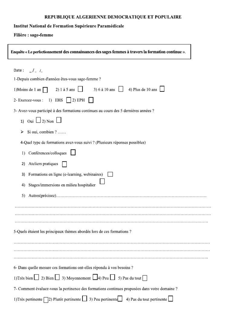 Questionnaire | PDF
