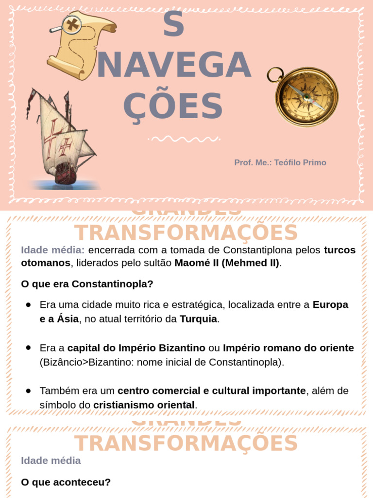 Grandes Navegações | PDF | Império Bizantino | Idade Moderna