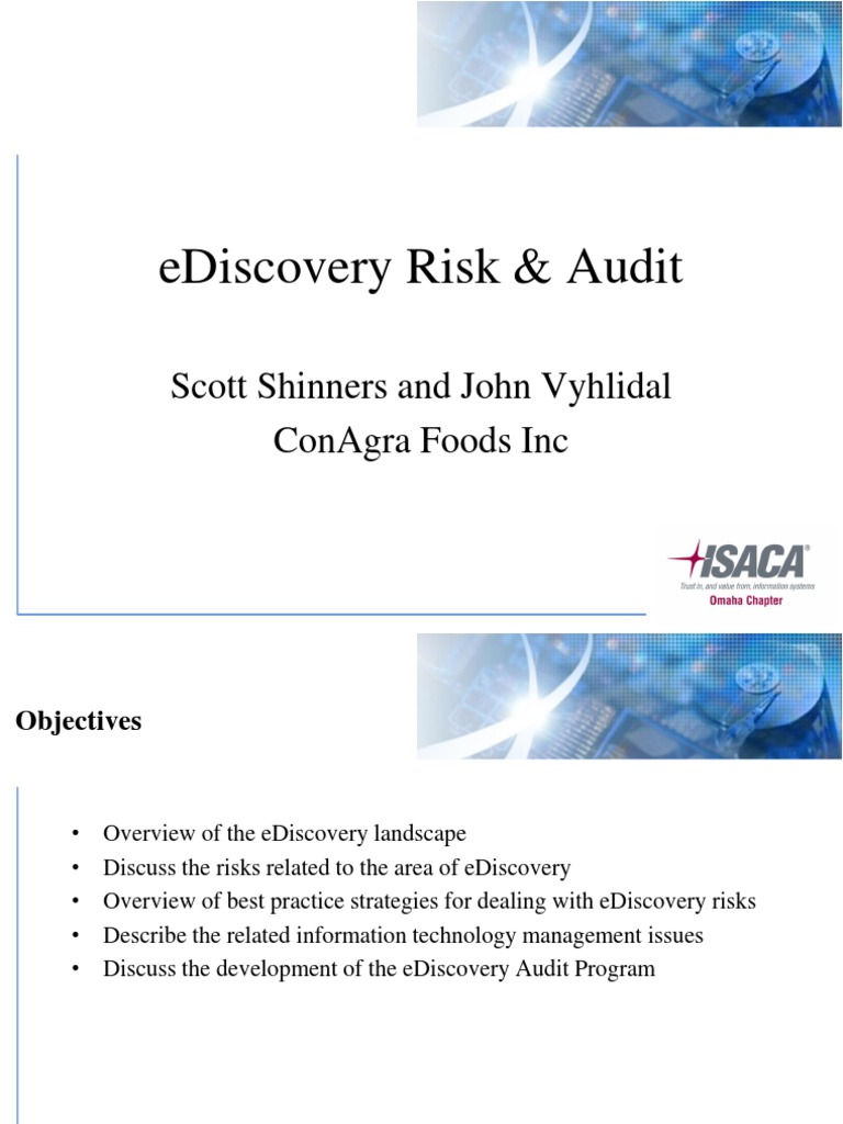 ISACA Training Ediscovery Presentation | PDF | Computer Data ...