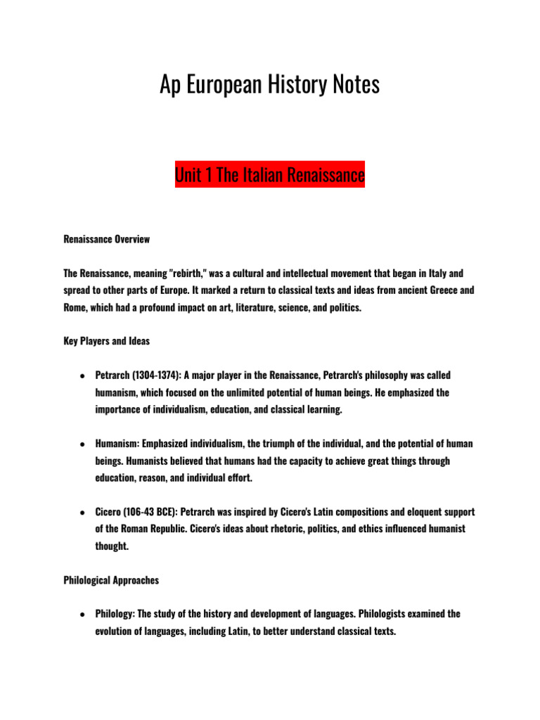 AP Euro History: Renaissance Insights | PDF | Protestantism | Eastern Bloc