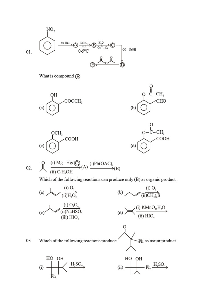 Organic Chemistry Reaction Mechanisms and Products | PDF | Carboxylic ...