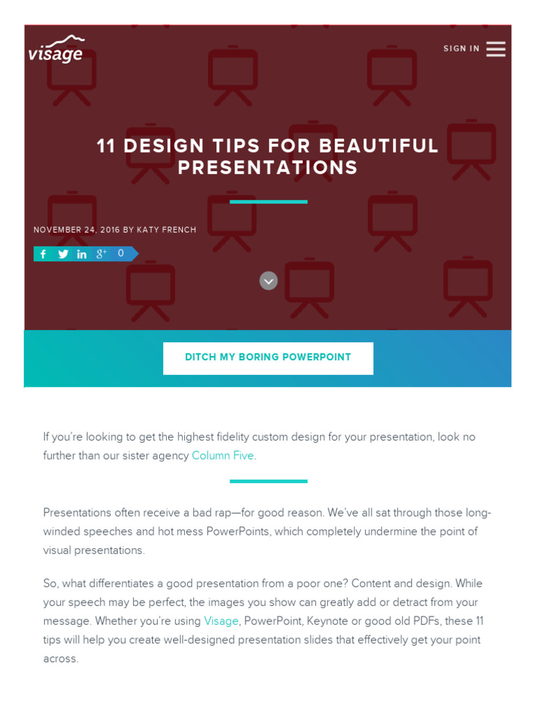 11 Tips for Stunning Presentations | PDF | Typefaces | Typography