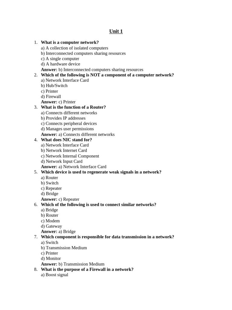Computer Network Basics and Components | PDF | Computer Network ...