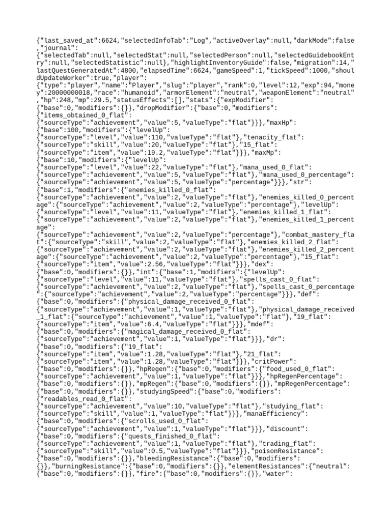 Player Combat Log Overview | PDF