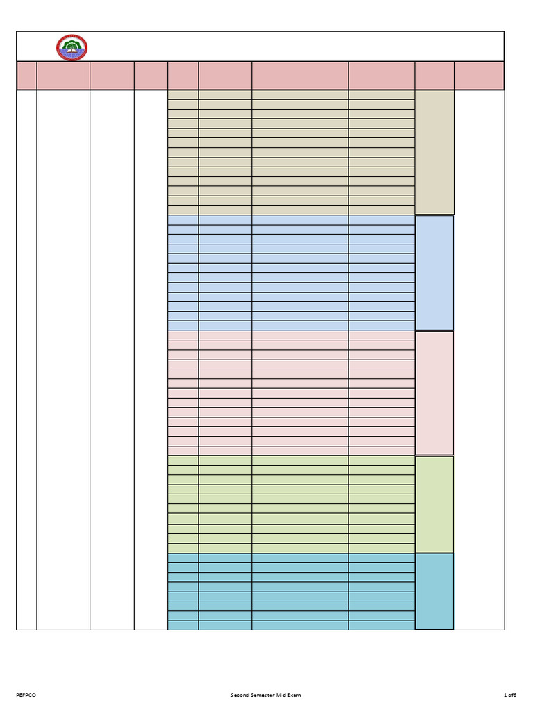 2024/2025 Mid Exam Schedule | PDF | Academic Term | Educational Stages