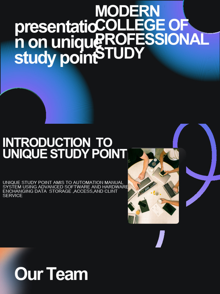 Unique Study Point Automation Presentation | PDF | Multimedia | Information