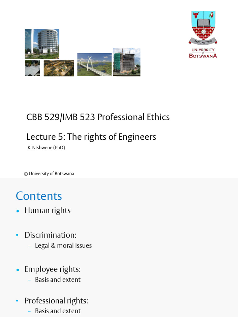 Engineers' Rights and Professional Ethics | PDF | Discrimination | Rights