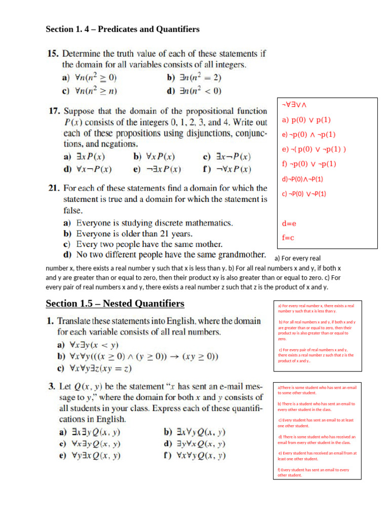 Predicates and Quantifiers Explained | PDF | Mathematical Logic | Logic