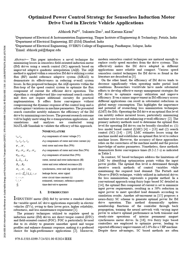 Power Control for Sensorless IM Drives | PDF | Electrical Engineering ...