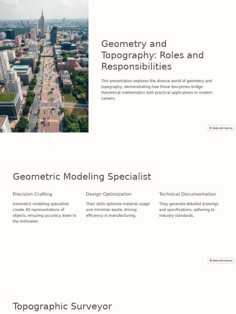 Careers in Geometry and Topography | PDF | Topography | Map