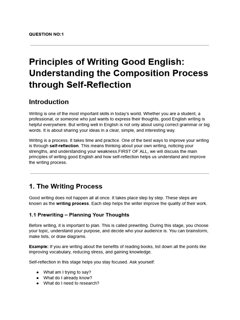 QUESTION NO-1 Writing Skill | PDF | Human Communication | Linguistics
