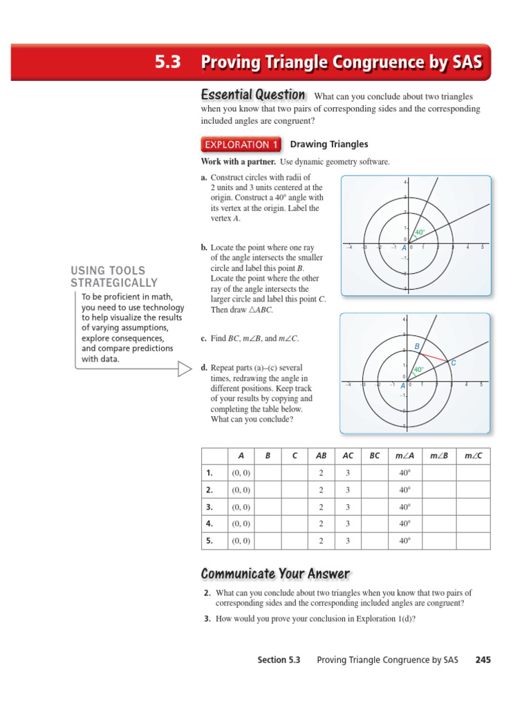 Proving Triangle Congruence with SAS | PDF | Geometric Shapes ...