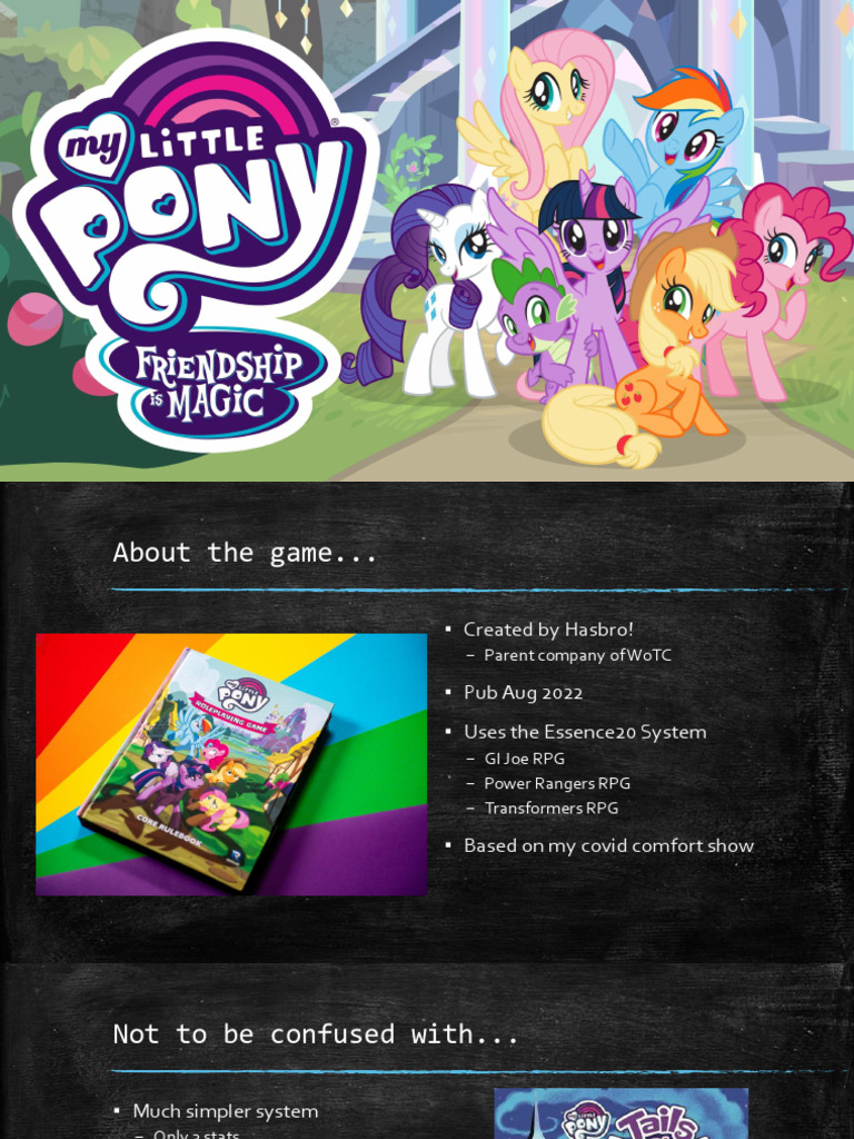 My Little Pony RPG Character Guide | PDF | Tabletop Games | Role Playing