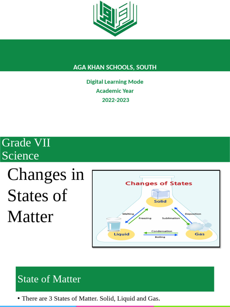 Changes in States of Matter | PDF | Evaporation | Liquids