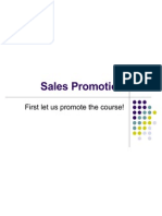 Sales Promotion: First Let Us Promote The Course!