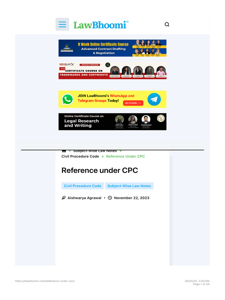 Reference Under CPC | PDF | Judgment (Law) | Lawsuit