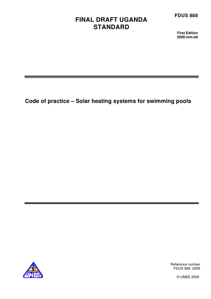Final Draft Uganda Standard Code of Practice Solar Heating Systems