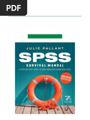 SPSS Survival Manual A Step by Step Guide To Data Analysis