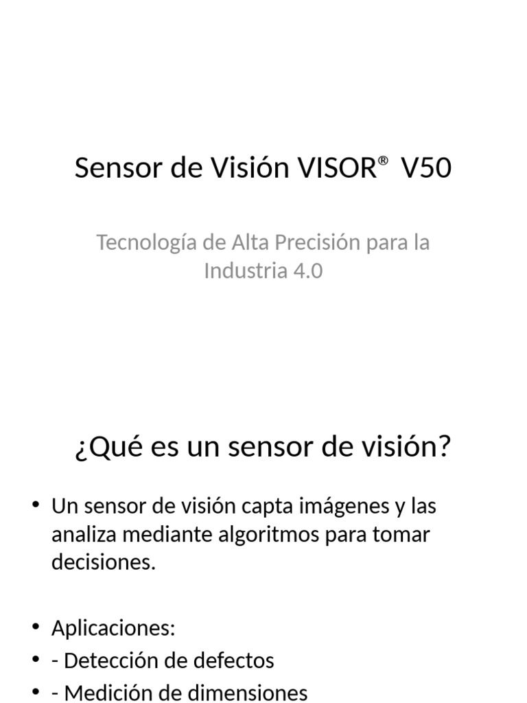 Sensor VISOR V50 Presentacion | PDF