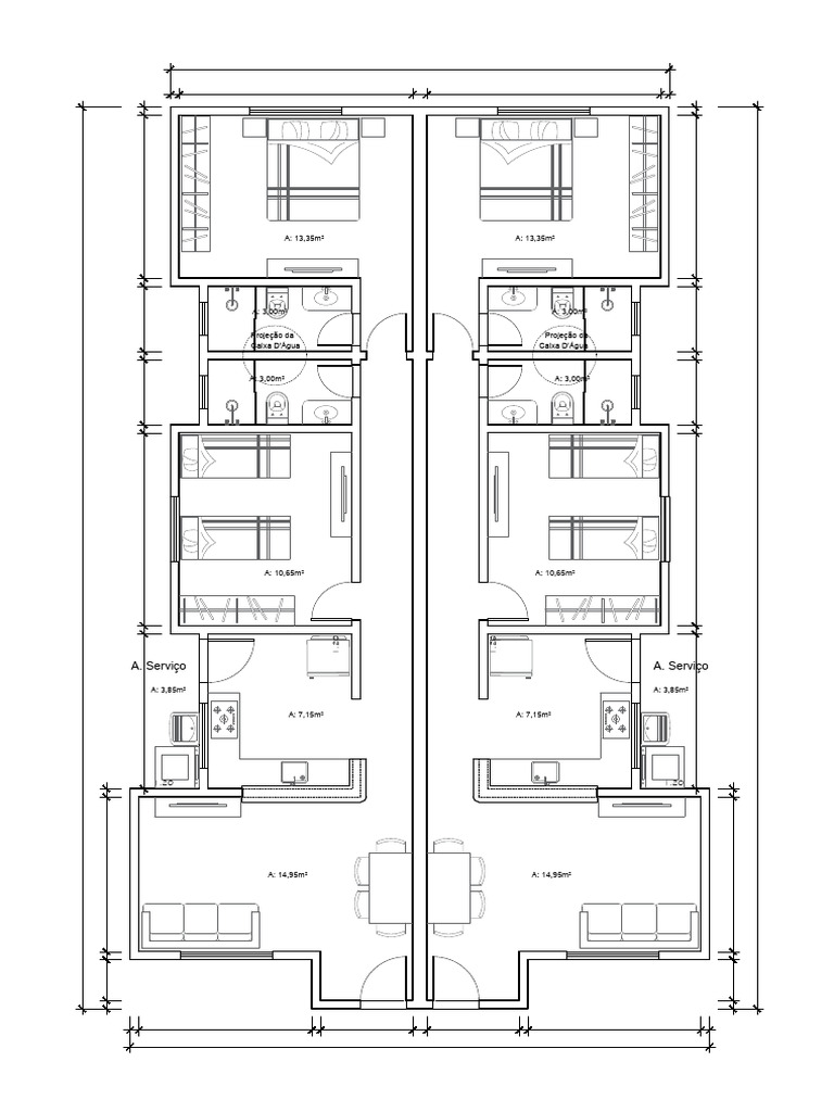 Dimensões de Ambientes Residenciais | PDF