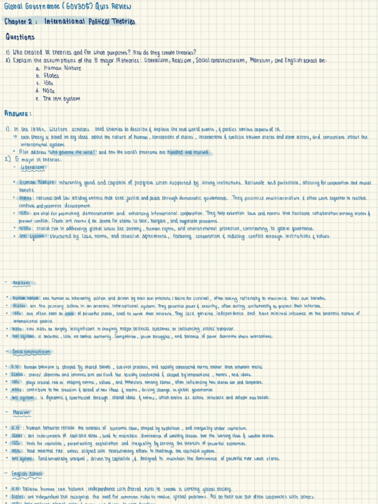 Chapter 2 Review | PDF