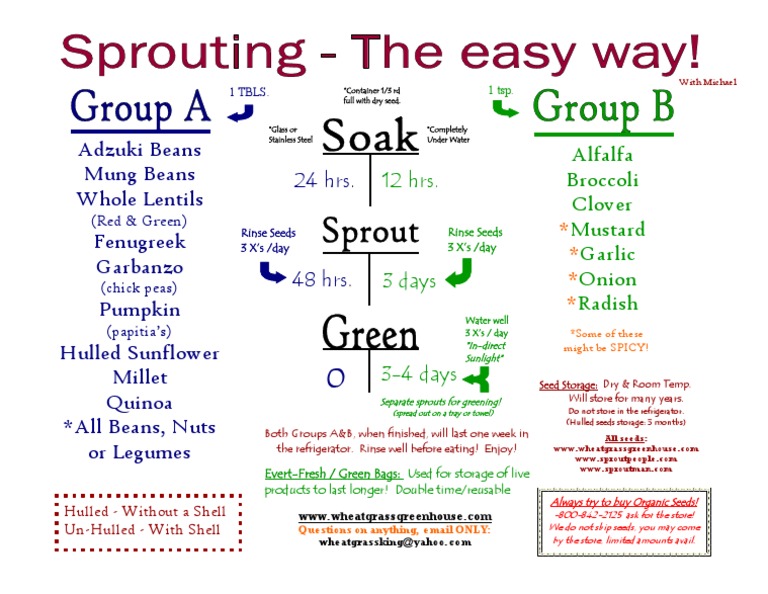 Sprouting Guide for Seed Enthusiasts | PDF