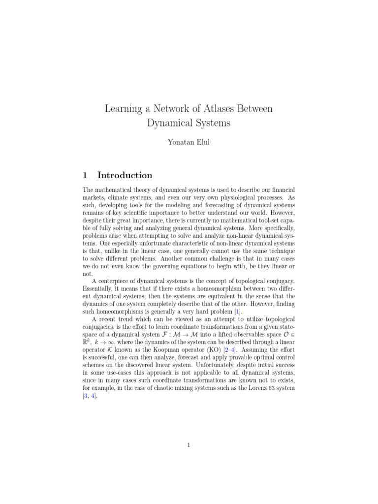 Learning A Network of Atlases Between Dynamical Systems | PDF ...