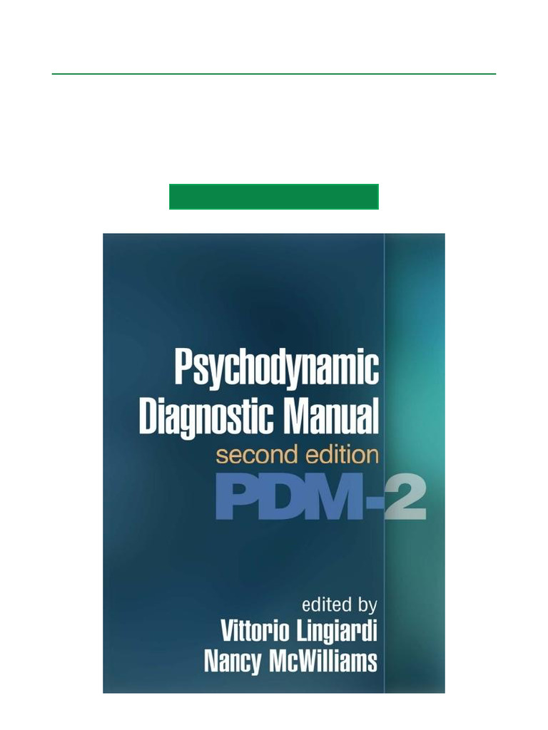 Psychodynamic Diagnostic Manual PDM 2 2nd Edition Scribd Full