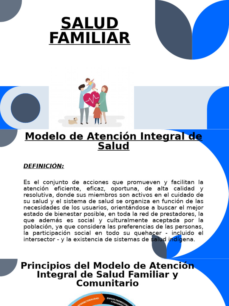 Modelo de Atención Integral en Salud Familiar | PDF | Vejez | Salud mental