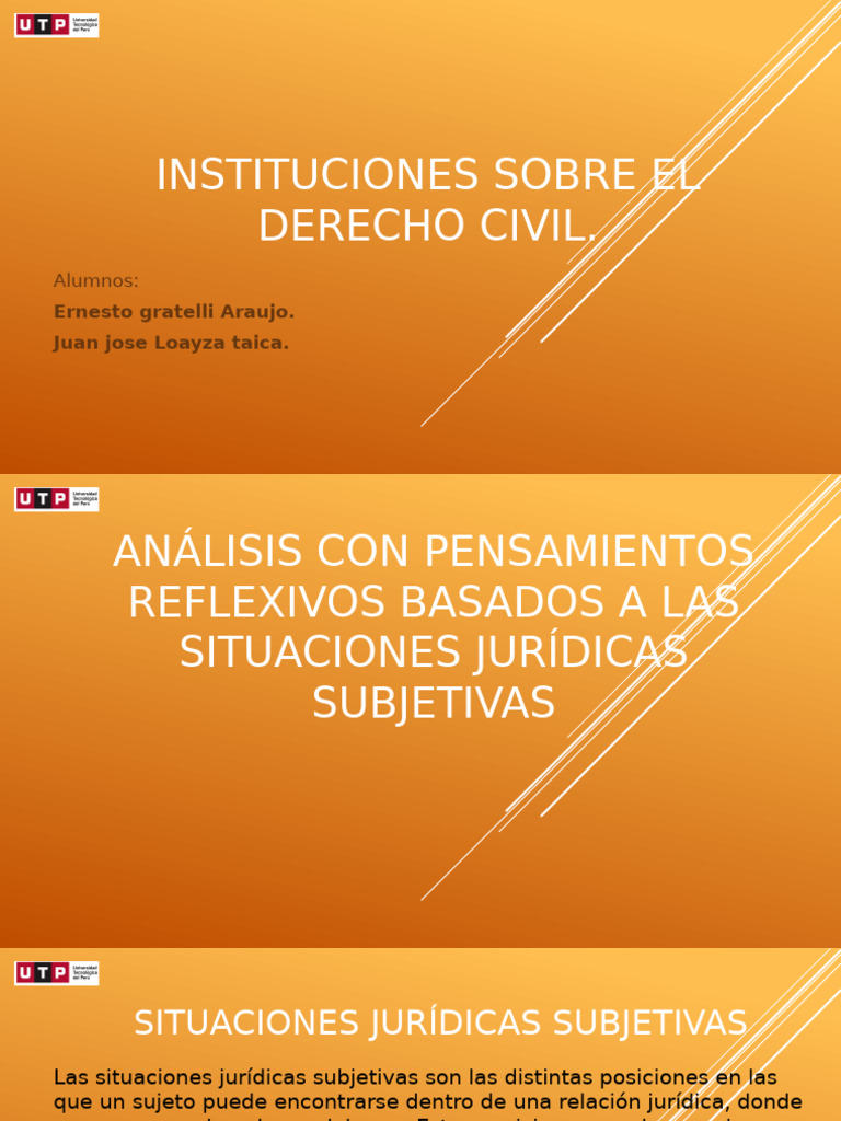 Situaciones Jurídicas Subjetivas y Objetivas | PDF | Derechos | Propiedad