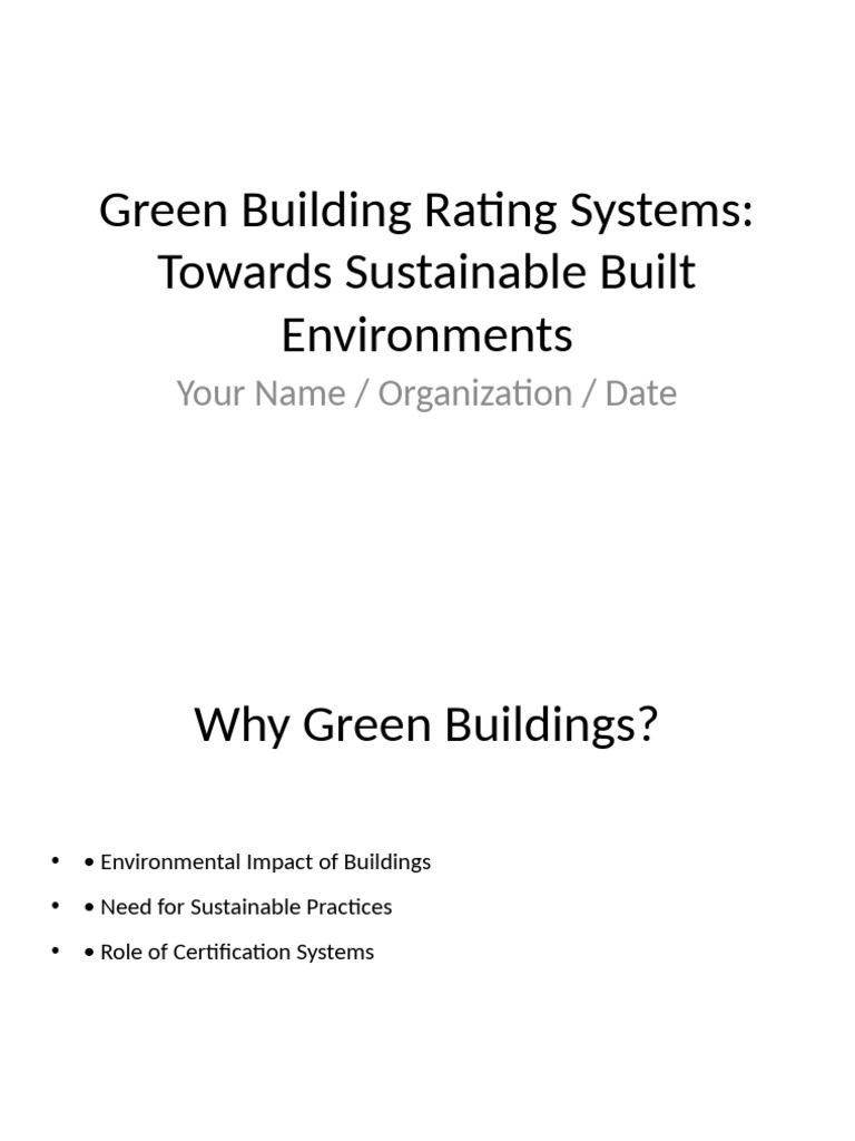 Green Building Rating Systems Overview | PDF