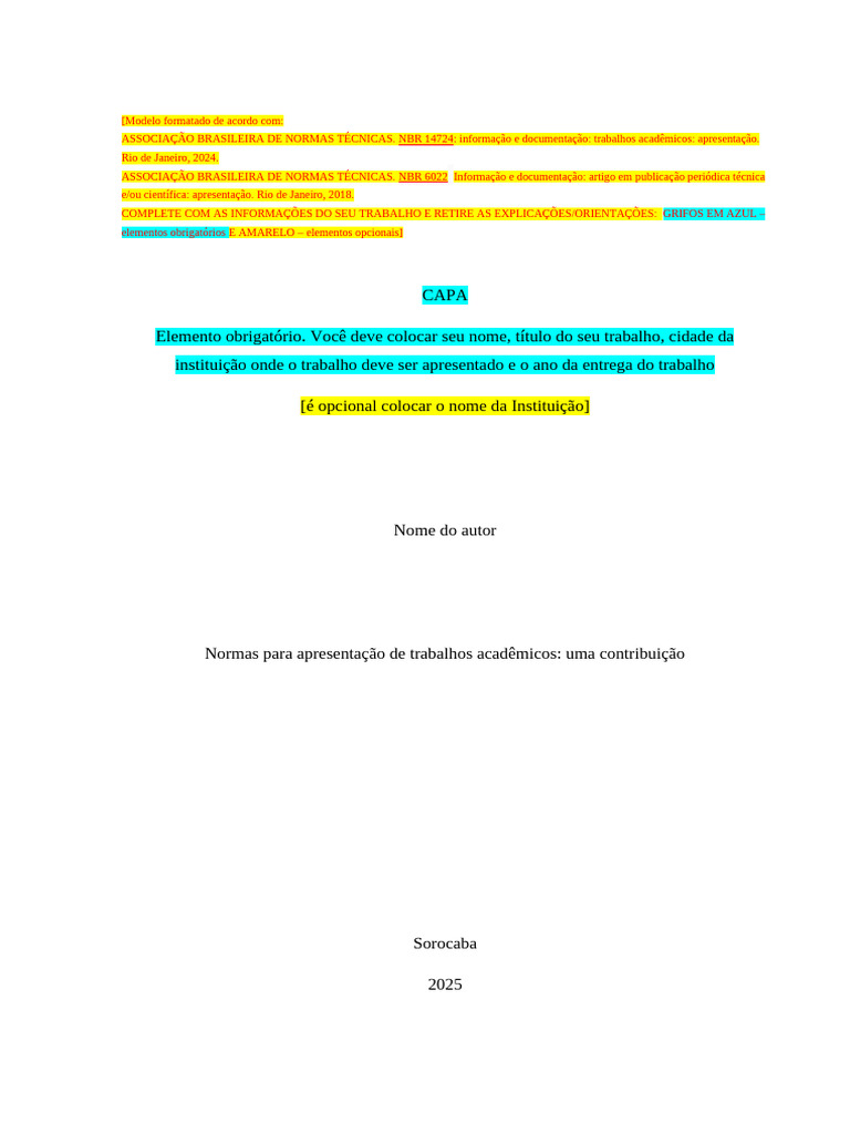 Normas ABNT 2025 para Trabalhos Acadêmicos | PDF | Abstract (resumo ...
