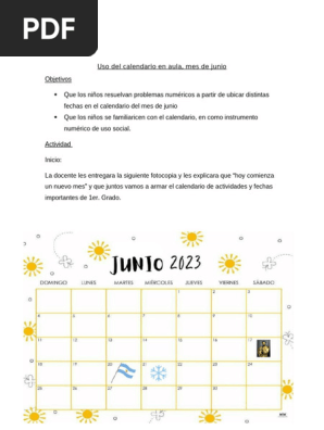 Número Del Mes De Junio