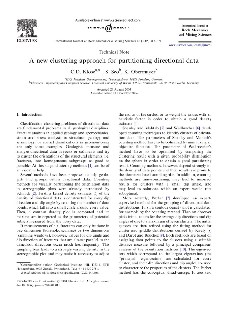 Clustering Method for Directional Data | PDF | Cluster Analysis ...