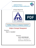 "Indian Tobacco Company Limited": A Project Report On