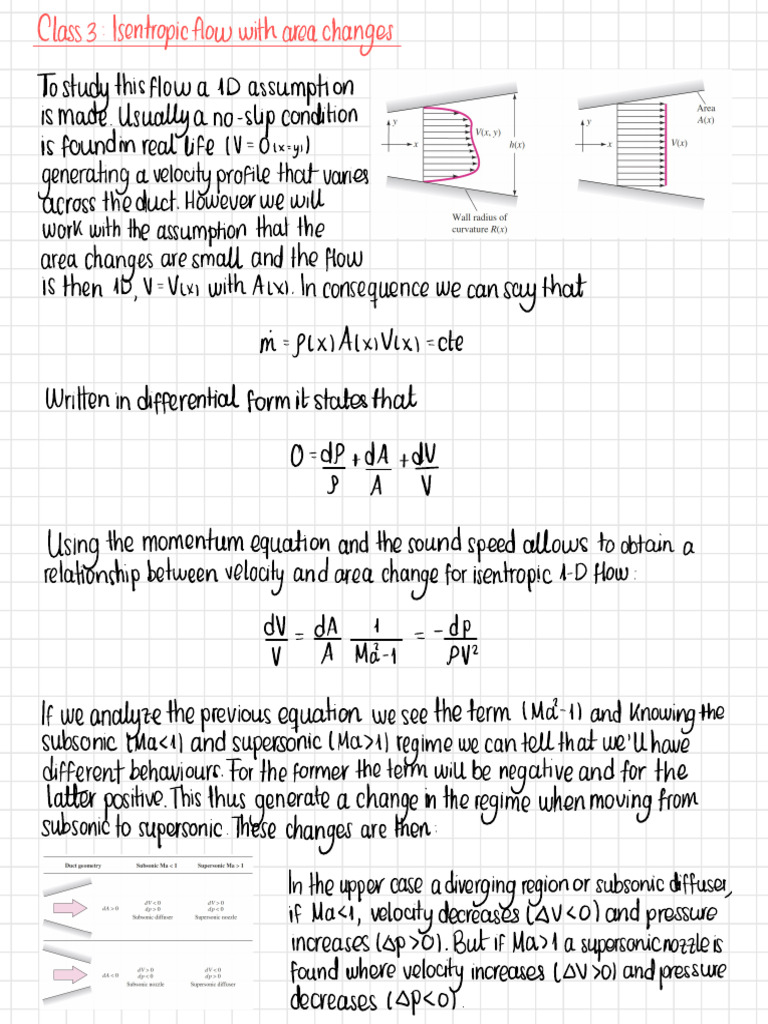 Isentropic Flow Analysis with Area Changes | PDF | Fluid Dynamics ...