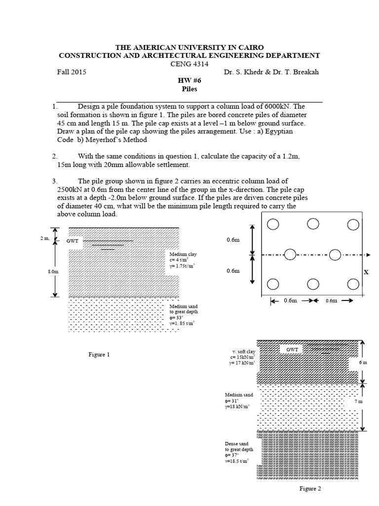 Pile Foundation Design for Column Load | PDF | Deep Foundation | Soil ...