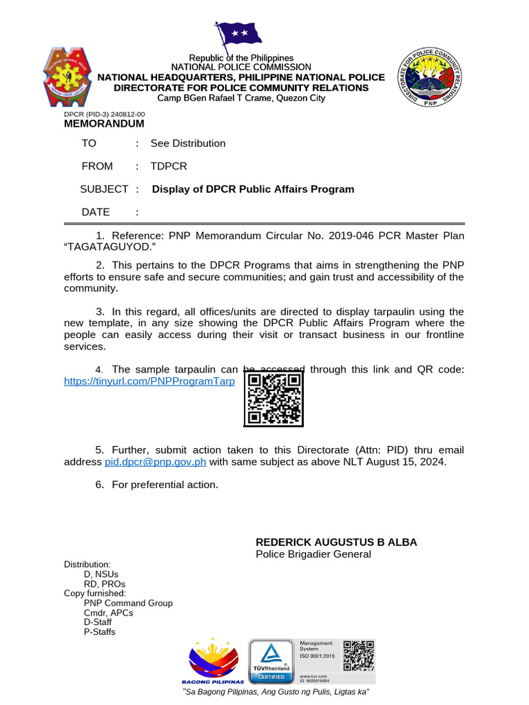 DPCR Public Affairs Program Guidelines | PDF