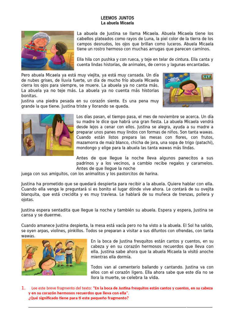 Recuerdos de la abuela Micaela | PDF