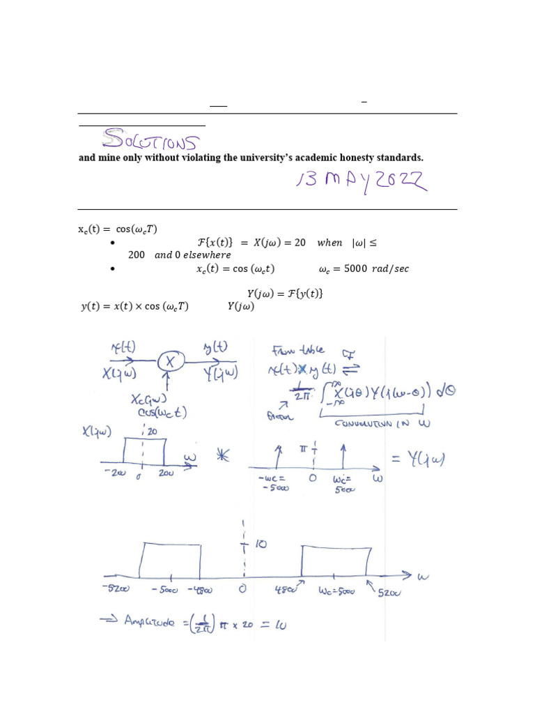 Signals and Systems I Quiz 6 | PDF