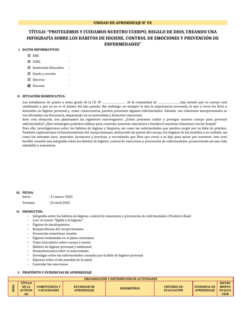 Unidad de Aprendizaje V Ciclo - Abril | PDF | Decimal | Desigualdad ...