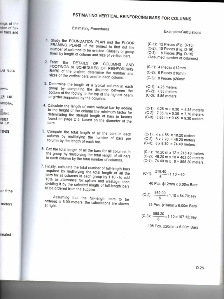 Estimating RSB For Columns | PDF
