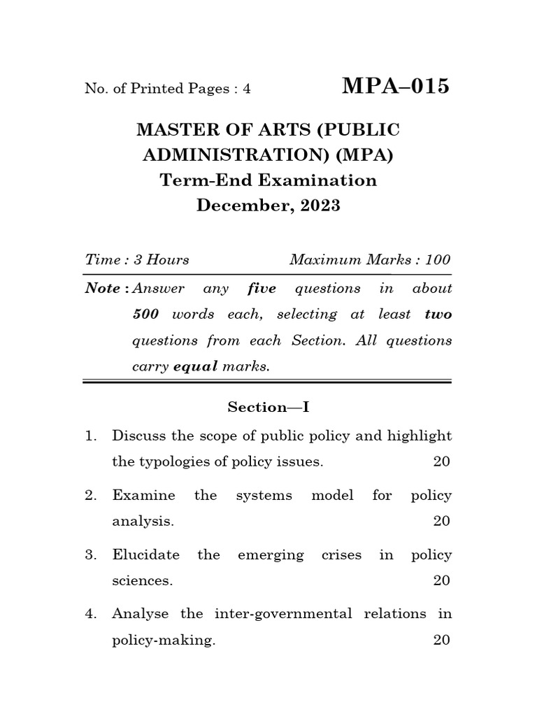 Mpa 015 | PDF