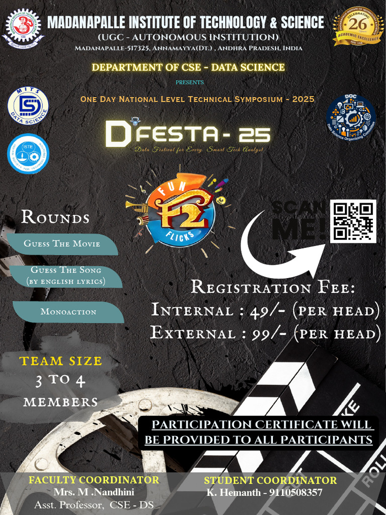 Rounds Registration Fee: Internal: 49/ - (Per Head) External: 99 ...