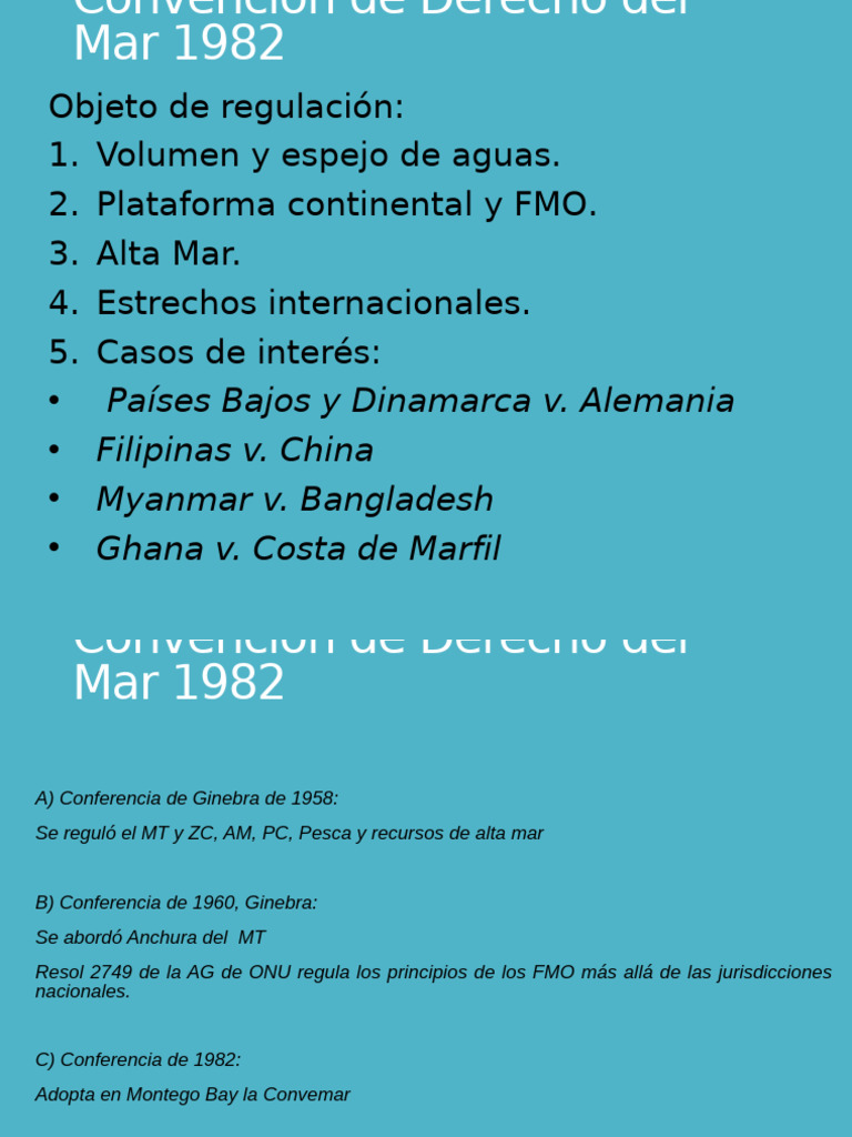 Convemar 1982: Regulación del Mar | PDF | Convención de las Naciones ...