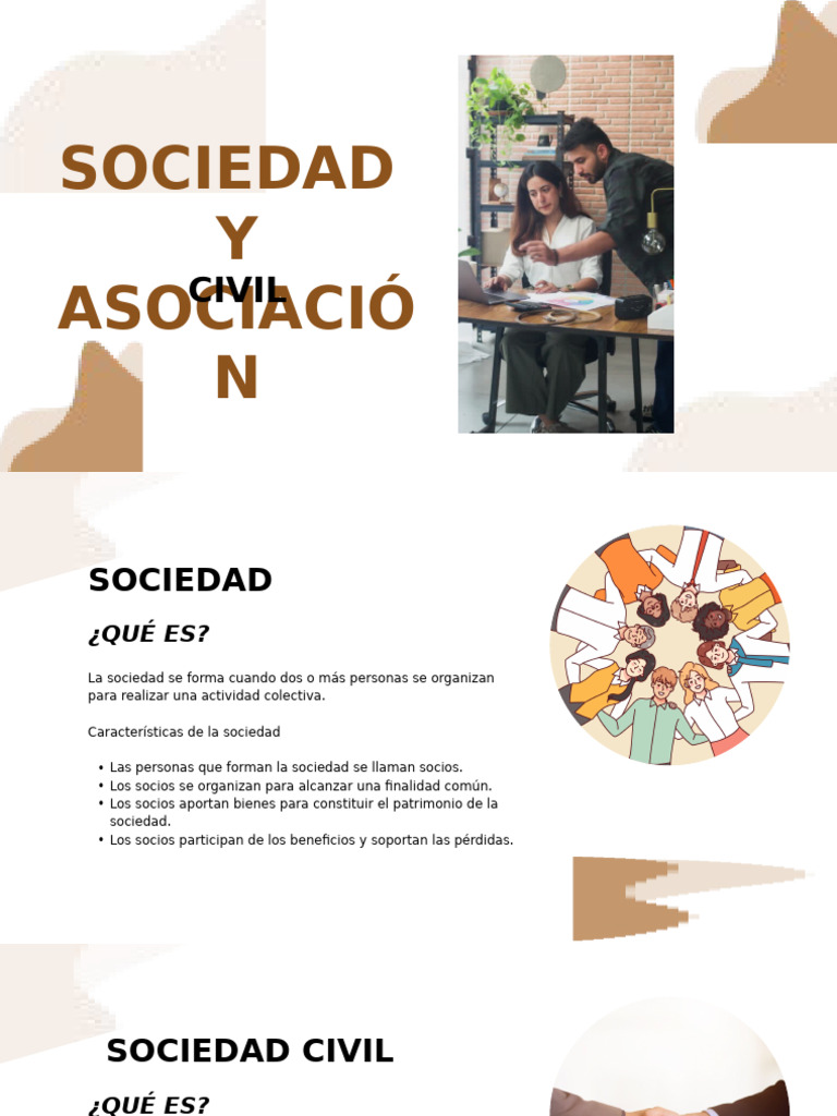 Tipos y características de sociedades civiles | PDF | Sociedad civil