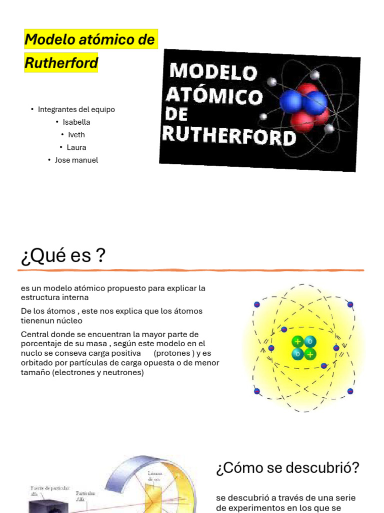 Modelo Atómico de Rutherford Explicado | PDF