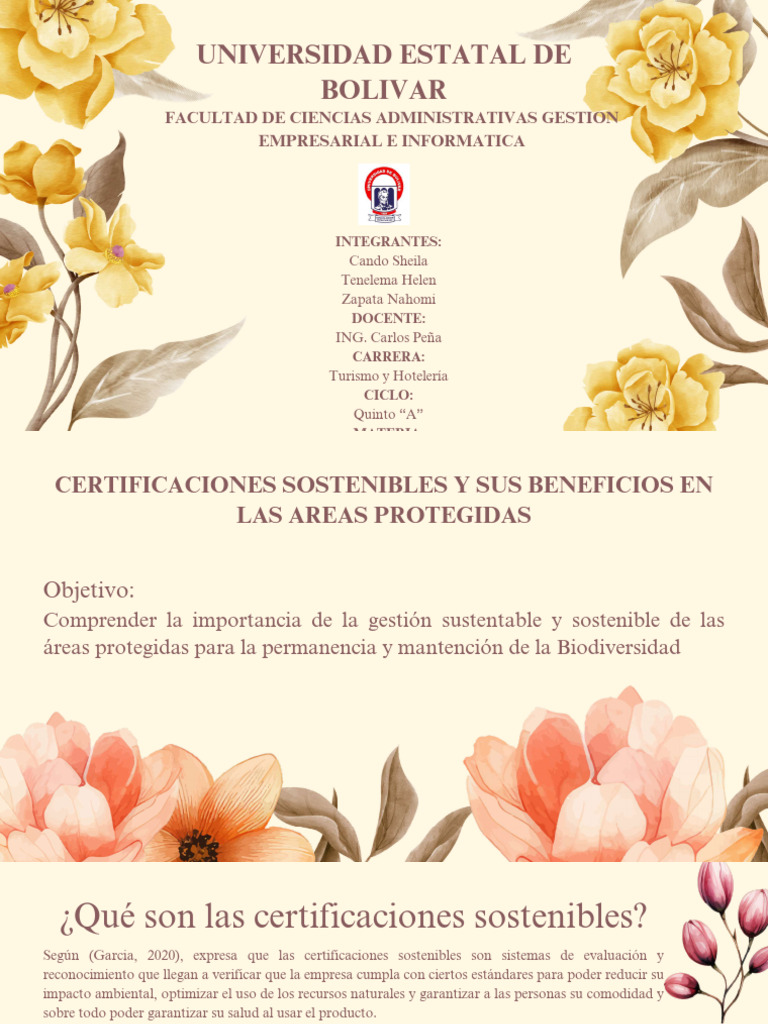 Certificaciones Sostenibles y Biodiversidad | PDF | Sustentabilidad ...